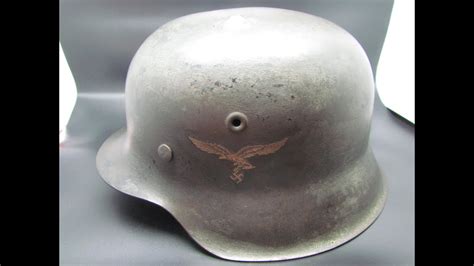 Original WW2 German Luftwaffe Nazi M42 Steel Helmet Stahlhelm YouTube