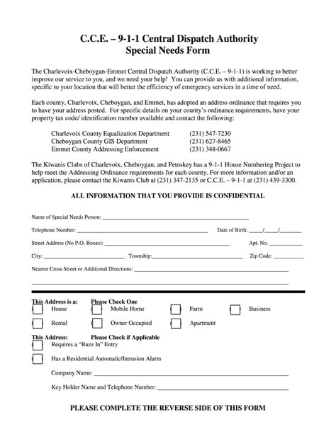 Fillable Online Special Needs Form Fax Email Print PdfFiller