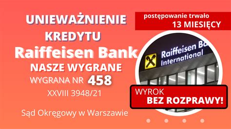 UNIEWAŻNIENIE umowy kredytu we frankach Raiffeisen BI Polbank EFG BEZ