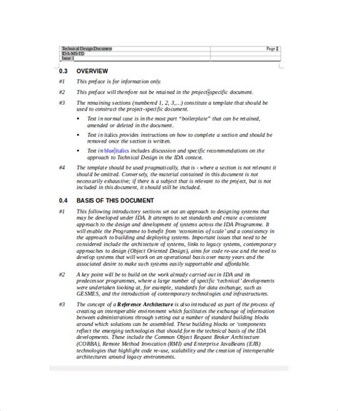 Technical Documentation Templates 10 Printable Word Excel And Pdf Formats