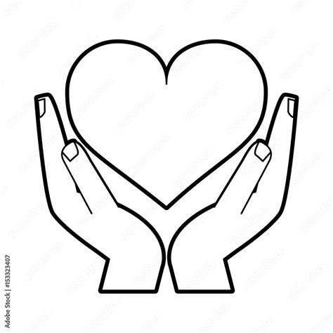 Holding Hands Heart Vector