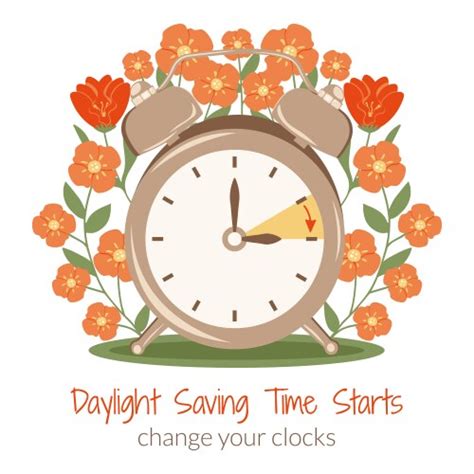 Spring Daylight Saving Time Begins Banner Vector Image