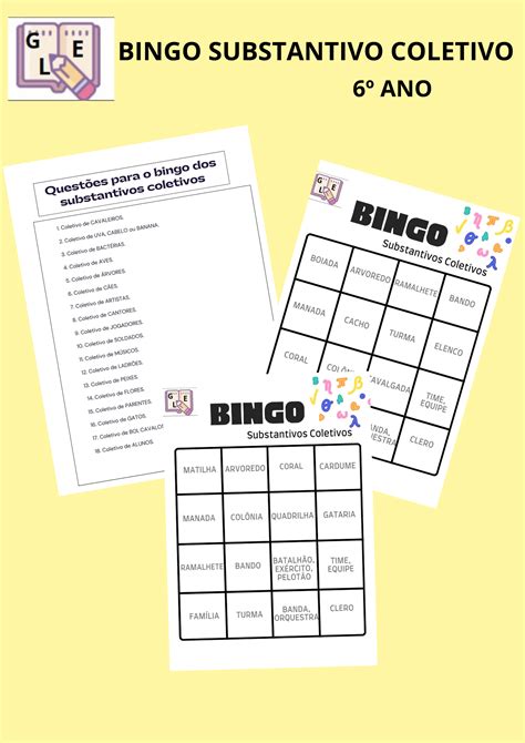 bingo dos substantivos pdf descubra as emoções do jogo a porco no