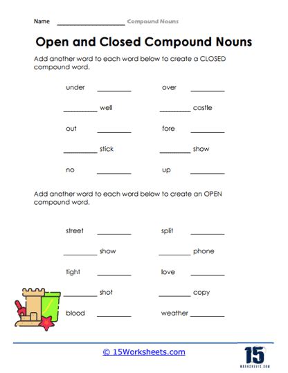 Compound Nouns Worksheets 15