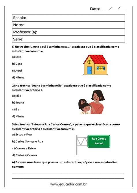 Substantivo comum e próprio 2º e 3º ano lucox cl