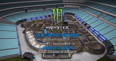 2024 Anaheim 1 Supercross - Animated Track Map