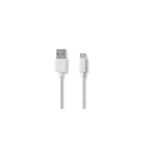 Nedis Câble Usb 20 A Mâle Micro B Mâle 10 M Blanc à Prix Carrefour