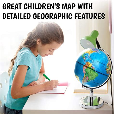 Buy Illuminated World Globe with Stand-Educational Gift Kids Globe ...