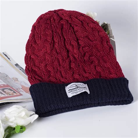 Fashion Cap Men Casual Hip Hop Hats Knitted Skullies Beanie Hat Warm