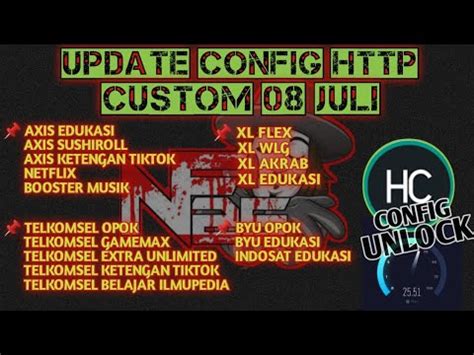 UPDATE CONFIG TERBARU XL AKRAB AXIS EDUKASI AXIS SUSHIROLL XL