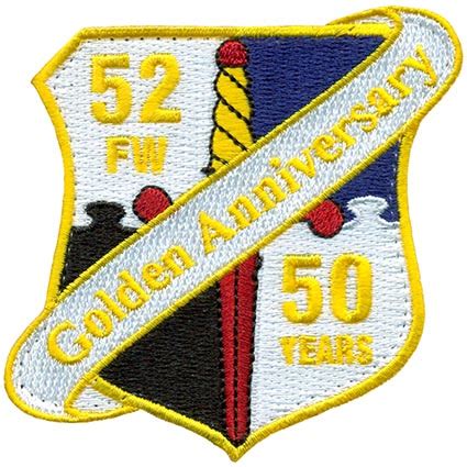 52nd FIGHTER WING 50th ANNIVERSARY Flightline Insignia