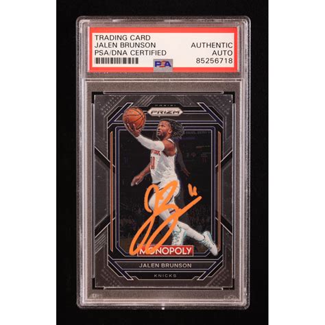 Jalen Brunson Signed Prizm Monopoly Psa Pristine Auction