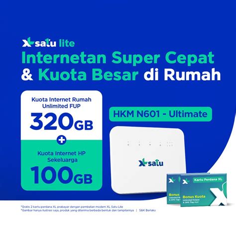 Jual Xl Satu Lite Ultimate Internet Rumah Unlimited Gb Kuota Hp