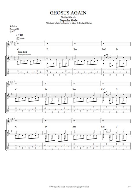 Ghosts Again Tab By Depeche Mode Guitar Pro Guitar Vocals Mysongbook