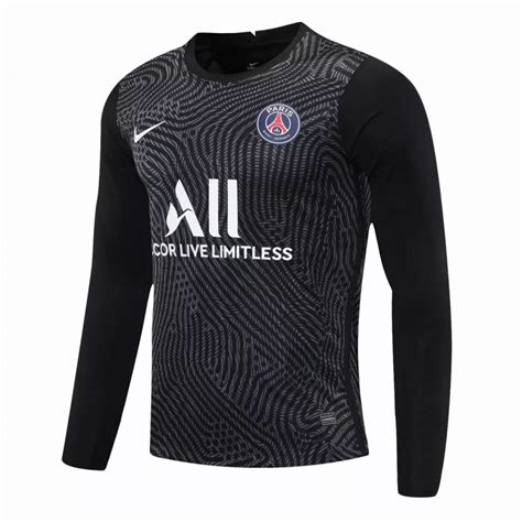 Paris Saint Germain Goalkeeper Long Sleeve Jersey Black 2020 2021