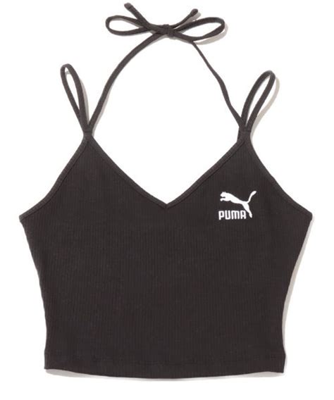 Puma（プーマ）の「puma Classics Ribbed Crop Top プーマ クラシック リブ クロップトップ（タンクトップ）」 Wear