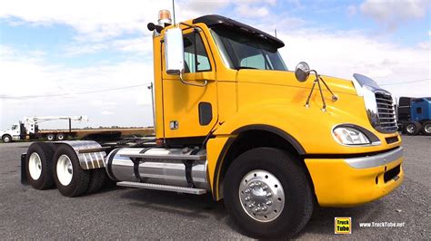 2008 Freightliner Columbia CL120 Day Cab Yellow Truck Walkaround