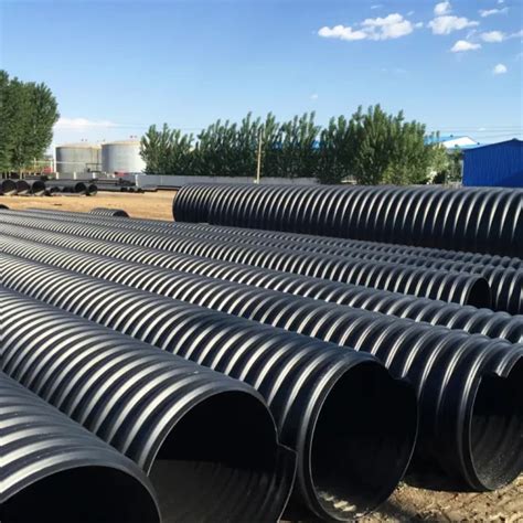 Plastic Black Polyethylene Drainage Culvert Hdpe Double Wall Corrugated