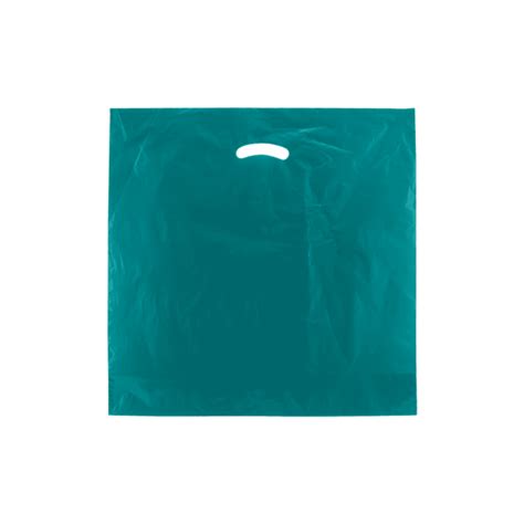 Teal Super Gloss Die Cut Handle Bag 20x205 Enviropackaging