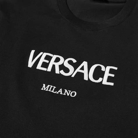 Versace Via Gesu Logo Tee Black White END Global