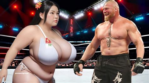 WWE 2K23 Brock Lesnar Vs Fatty Sumo Girl WWE2k March 18 2024