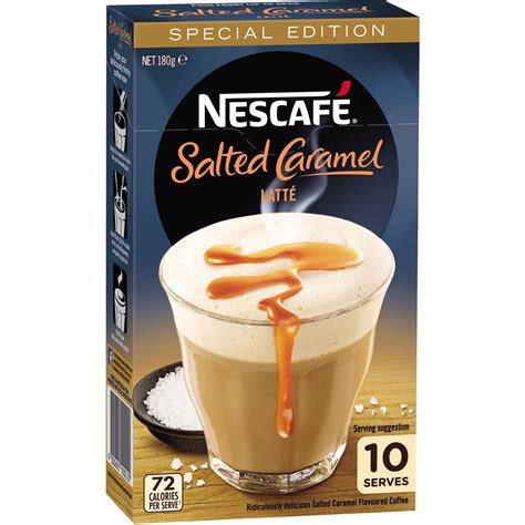 Nescafe Coffee Mixers Sachet Salted Caramel 10 Pack Woolworths