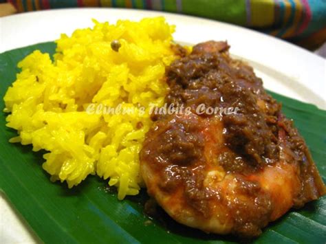 Elinluvs Tidbits Corner Yellow Glutinous Rice With Dry Shrimps Curry