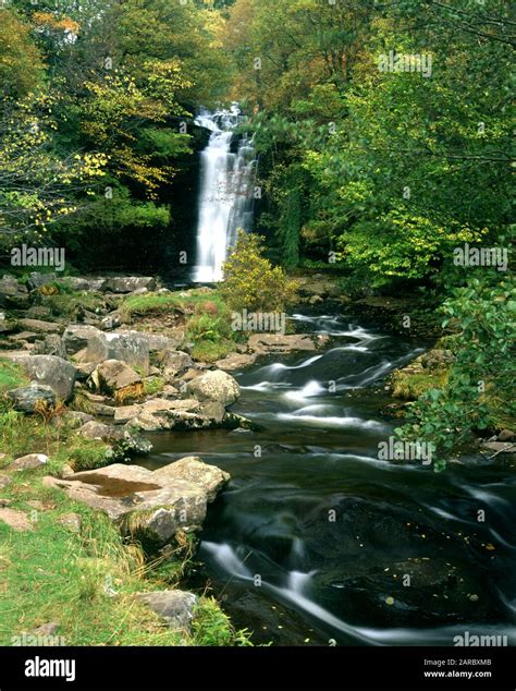 Waterfall On River Caerfanell Blaen Y Glyn Brecon Beacons National