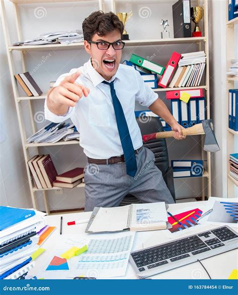 Busy Frustrated Businessman Angry in the Office Stock Photo - Image of