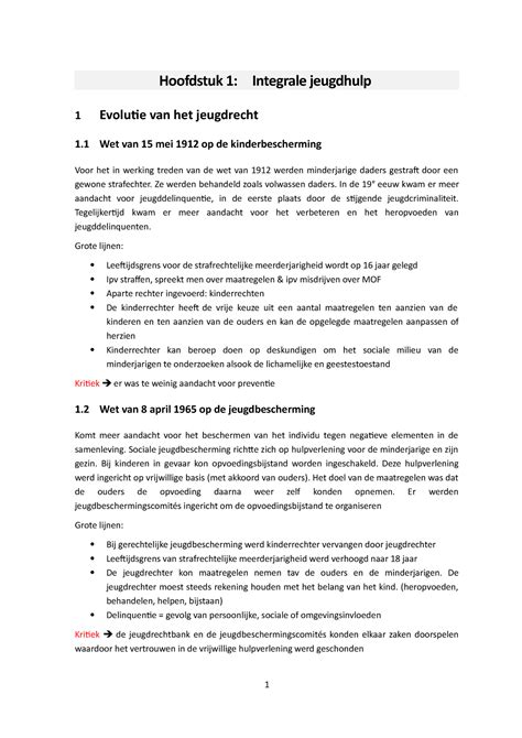 Samenvatting Jeugdhulp Odiss Hoofdstuk Integrale Jeugdhulp