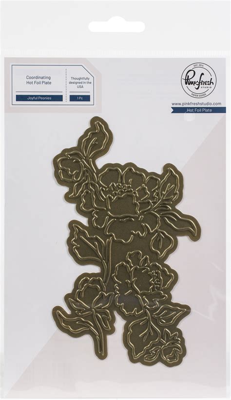 Pinkfresh Studio Hot Foil Plate Joyful Peonies Michaels