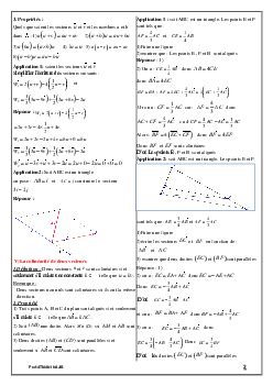 Calcul Vectoriel Dans Le Plan Cours Et Exercices Corrig S Alloschool