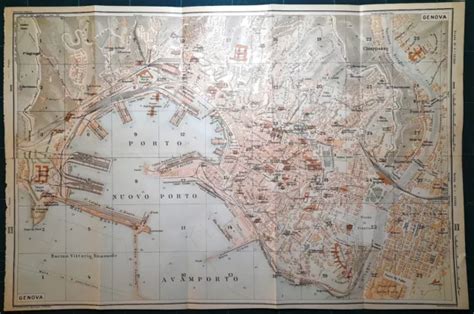 Carta Geografica Antica Genova Pianta Della Citt Antique Map Eur