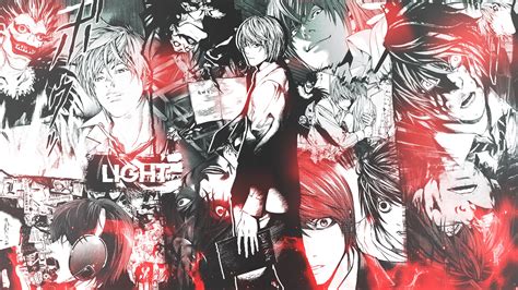 Death Note Dinocozero Yagami Light Collage Manga Hd Wallpaper