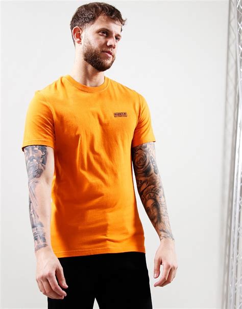 Barbour International Small Logo T Shirt Amber Terraces Menswear