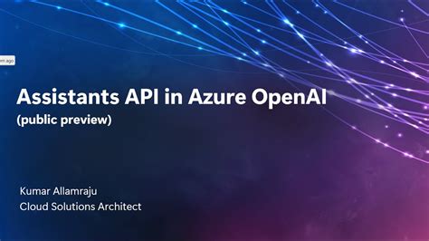 Azure Openai Assistants Api Youtube