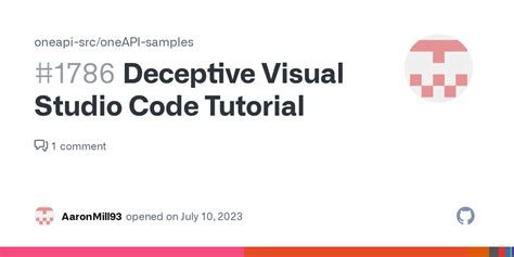 Deceptive Visual Studio Code Tutorial Issue 1786 Oneapi Src OneAPI