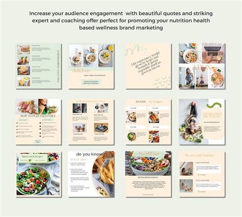 Nutrition Instagram Post Templates Canva Nutrition Coaching Instagram