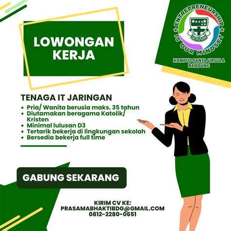 Sd Santa Ursula Bandung Info Lowongan Pekerjaan