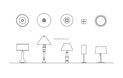 Lamp Plan Cad Block