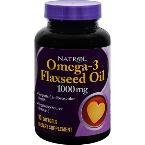 Natrol Omega 3 Flax Seed Oil 1000 Mg 90 Softgels