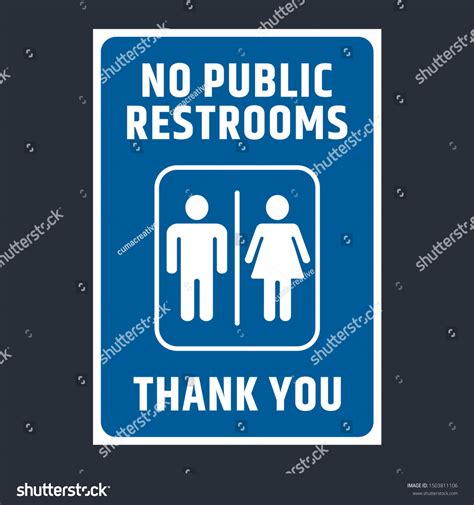 Stock vektor No Public Restrooms Sign Both Gender bez autorských