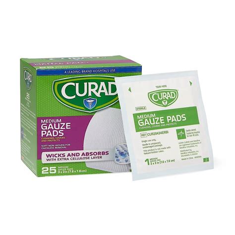 School Health Curad Sterile Non Adherent Pads X Box