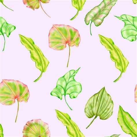 Motif De Feuilles Tropicales Sans Soudure Vecteur Premium