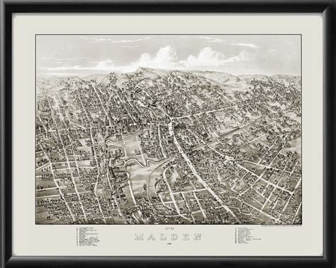 Malden MA 1881 | Vintage City Maps