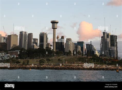 Barangaroo Reserve in Sydney, Australia, with the central business ... 