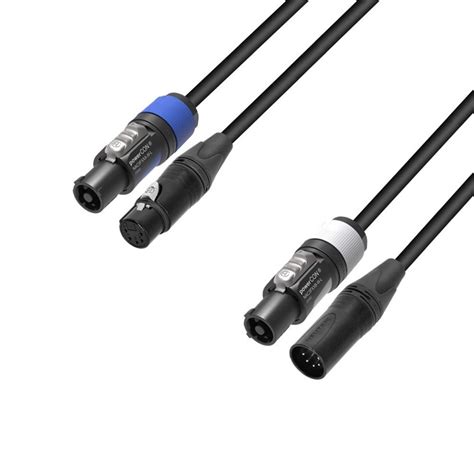 K B Hybrid Cable Power Dmx Neutrik Powercon Pole Xlr M