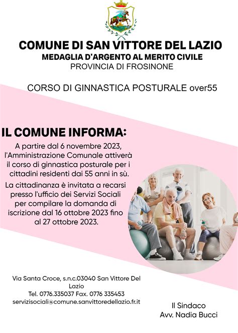 CORSO DI GINNASTICA POSTURALE San Vittore Del Lazio