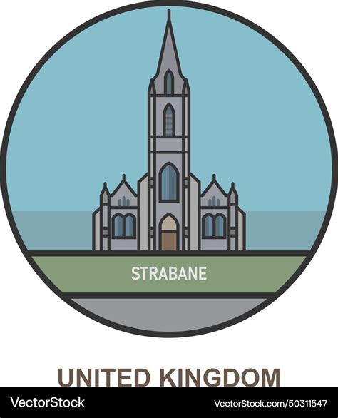 strabane cities  towns  united kingdom vector image