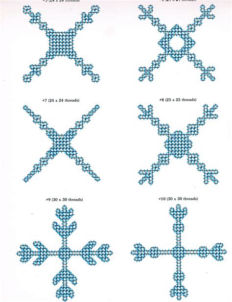 Snowflake Ornaments Plastic Canvas Patterns Plastic Canvas